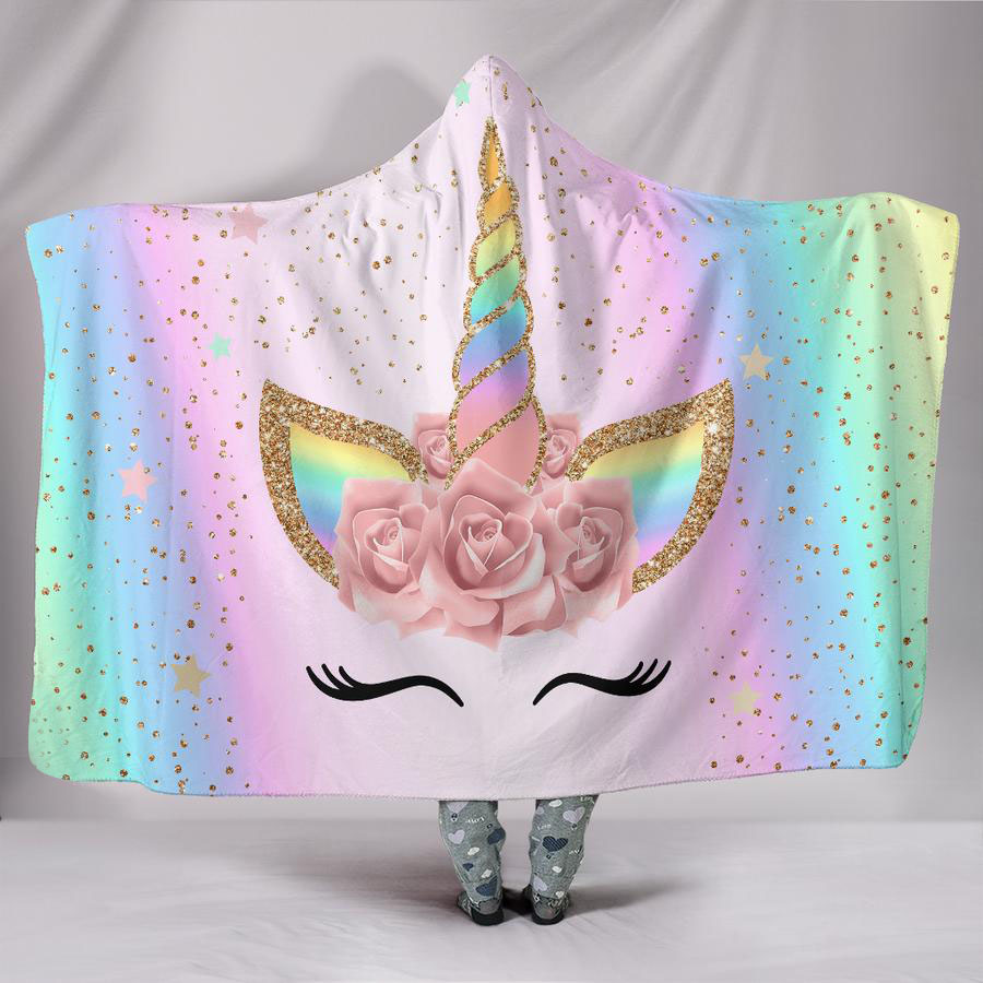 Hooded Blanket Unicorn-Themed Warmer